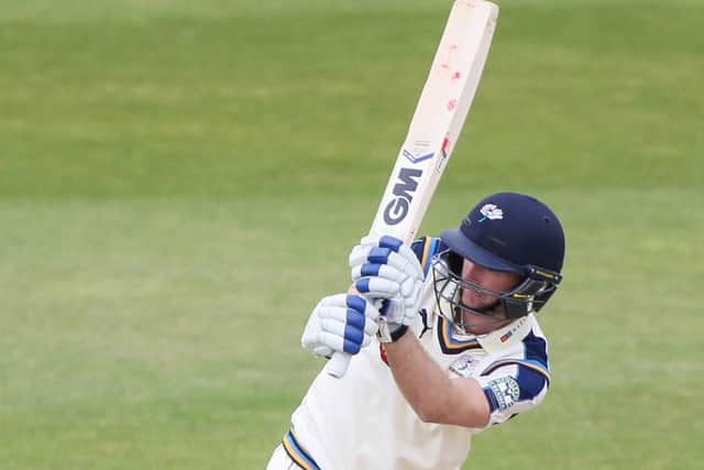 Adam Lyth was Yorkshires top-scorer in their second innings yesterday as they beat Middlesex in the County Championship Division One (Picture: Alex Whitehead/SWpix.com).
