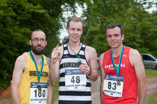 The top three: Darryl Davison (centre), Phill Taylor (left) and Michael Hargreaves