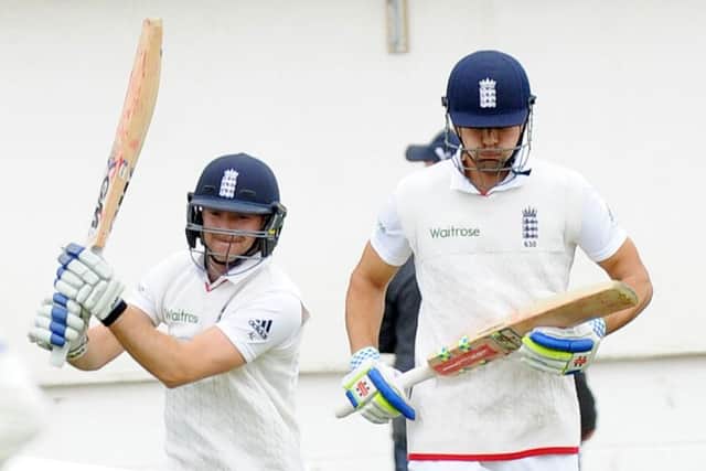 First Test Headingley England v New Zealand tues 2nd june 2015
Adam Lyth opens the batting with captain Alastair Cook