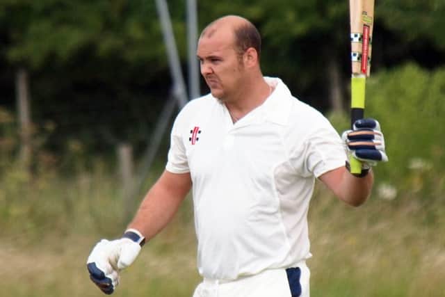 Ganton batsman Rich Horsman on his way to a century. Picture: Steve Lilly (152039a)