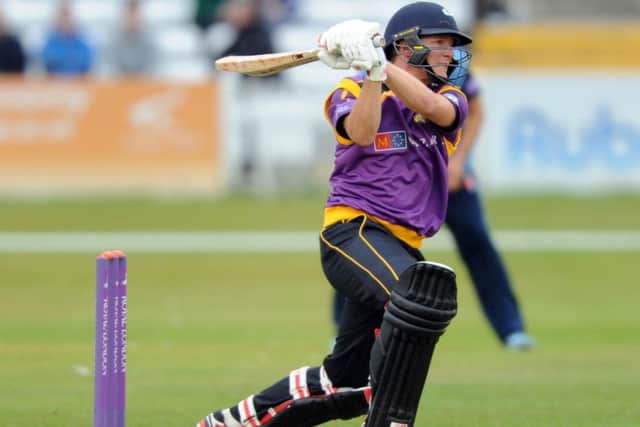 Yorkshire beat Derbyshire by seven runs after Gary Ballance top-scored with 69 with some effervescent shots such as this (Picture: Steve Riding).