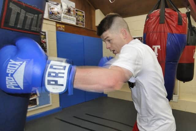Boxer George Rhodes poised for a great future. Pictured at Westway Boxing Gym. pic Richard Ponter 150508e