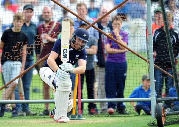 Yorkshire's Andrew Gale practices in thne nets on the day he announced he was standing down as one day captain. Picture: Jonathan Gawthorpe