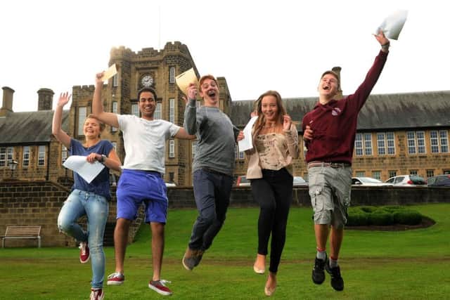 A-level results day 2015.