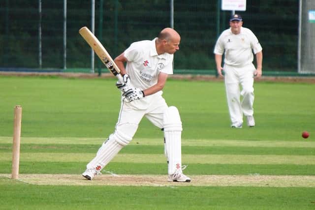 Wykeham 3rds batsman Jim Cockerton in action against Cayton 3rds. Picture: Steve Lilly