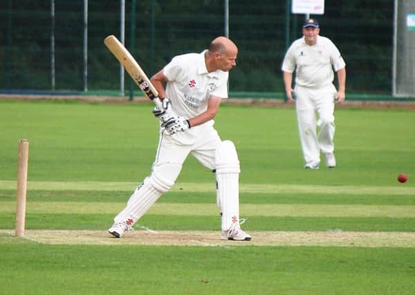 Wykeham 3rds batsman Jim Cockerton in action against Cayton 3rds. Picture: Steve Lilly