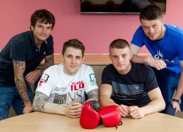 Scarborough boxers, from left, Ross Downie, Shaun Ireland, George Horner at The Scarborough News.