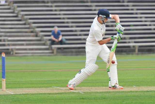 CRICKE T --- Scarborough CC vs Woodhouse Grange, played at Scarborough Cricket Club. // James Pick bats for Scarborough. Saturday 4th July 2015. HARRY ATKINSON
