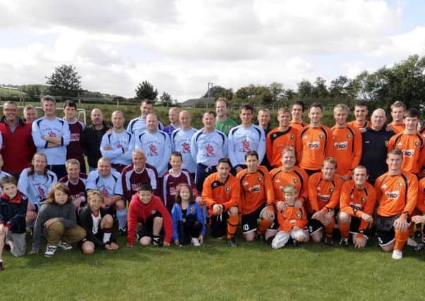 Teams line up before a previous Steve Coulson memorial game