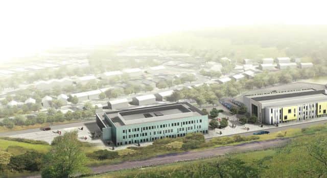 From left, the University Technical College (UTC), Coventry University Campus and Scarborough Athletic football stadium plans for Weaponness, Scarborough