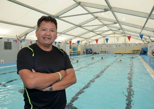 Bridlington Sports Centre Swimming Pool on Gypsey Road.
Swimming coach Juan Carlos Lino setting up new club.
NBFP PA1538-3a