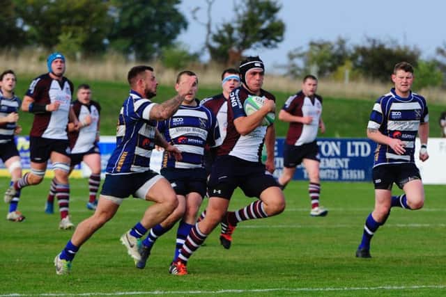 Scarborough RUFC make a break during their 28-12 win against Yarnbury. DON'T MISS: Full match report in Thursday's Scarborough News. Picture: Andy Standing