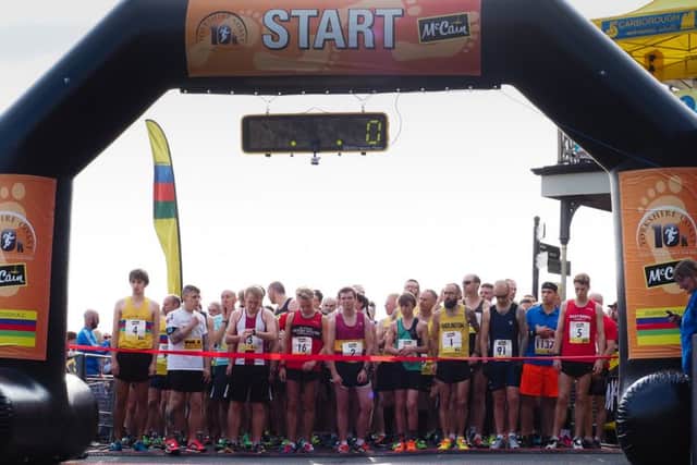 The runners get ready for the start of the 2015 Yorkshire Coast 10k