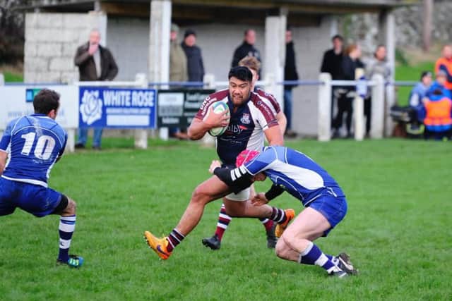 Isaac Faamau on the charge at North Ribblesdale. Picture: Andy Standing