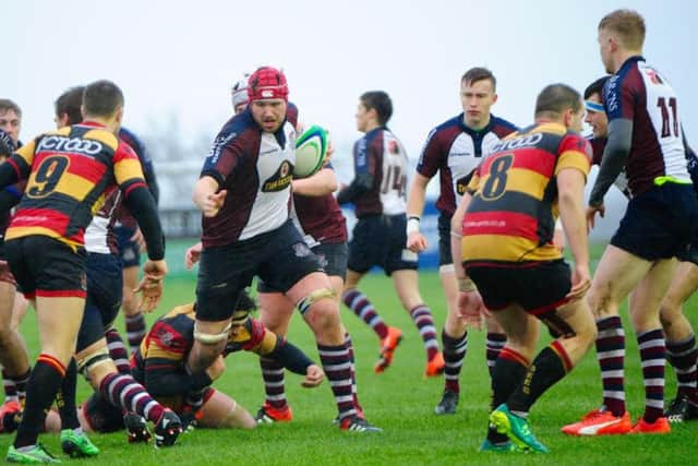 Scarborough make progress against Bradford & Bingley. Picture: Andy Standing.