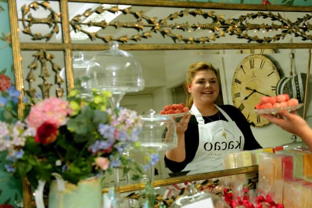 Kelsey Anderson with some of her handmade truffles