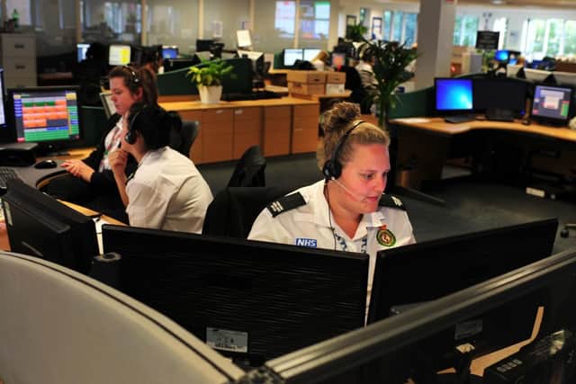 Yorkshire Ambulance Service staff taking 999 calls.