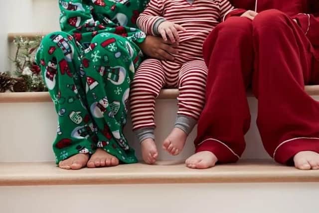 Pyjamas are festive outfit of choice