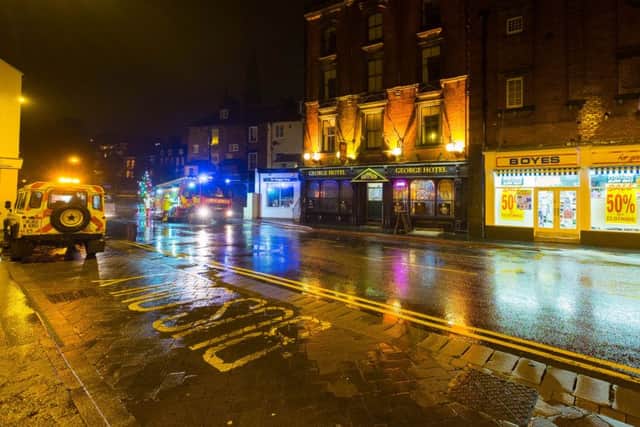 The scene in Whitby on Monday evening