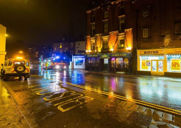 The scene in Whitby on Monday evening