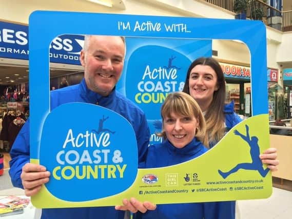 The Active Coast & Country sport activators Tony Howard, Jackie Speakman and Natalie Thomas at the launch