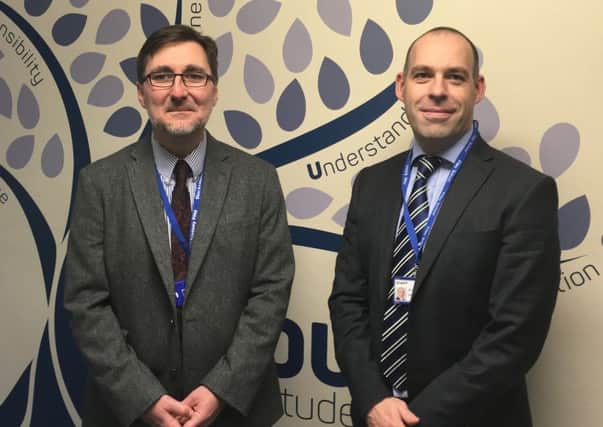 Ebor Academy Filey deputy head Andy Crisp, left, and headteacher Andrew Galbraith.