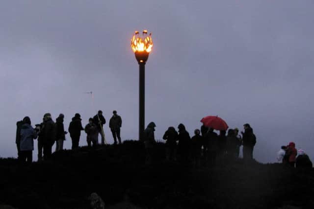 Staff from the North Yorkshire Moors National Park at Danby Beacon