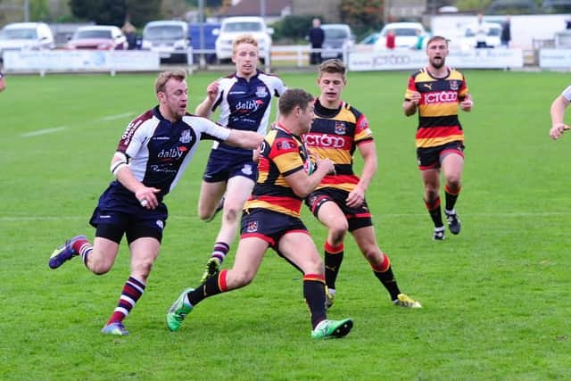 Paul White in action against Bradford & Bingley