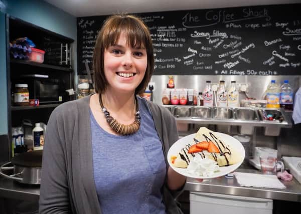 Louise shackleton of the cafe shack, robin hoods bay who has turned the cafe into a creperie