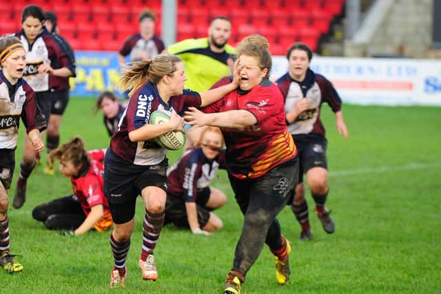 Danielle Rowley in action for the Scarborough Valkyries against Harrogate last Sunday. She was named as player of the match in the Valkyries' win against Bishop Auckland on Sunday.