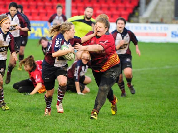 Danielle Rowley in action for the Scarborough Valkyries against Harrogate last Sunday. She was named as player of the match in the Valkyries' win against Bishop Auckland on Sunday.