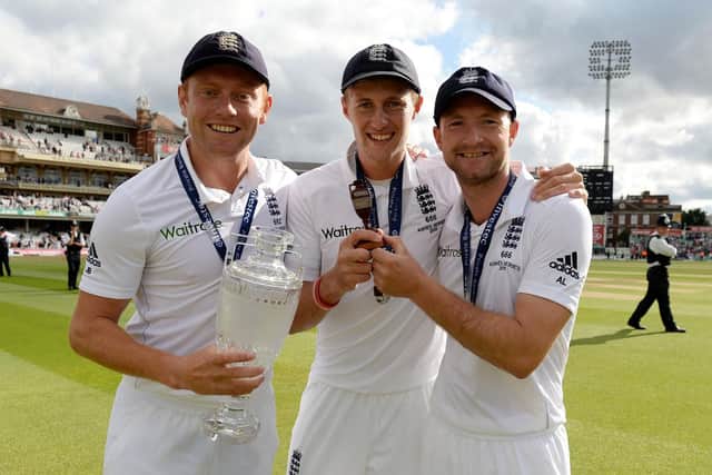 Adam Lyth (right) doesn't have to look too far for inspiration as Yorkshire teammates Jonny Bairstow and Joe Root have shone for England after being dropped and winning recalls with runs for the White Rose