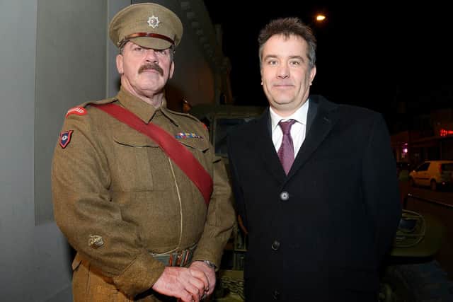 Reg Varnie and producer Damian Jones