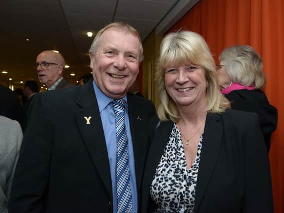 Leader of the Scarborough County Council Derek Bastiman and wife Lynn at the Dad's Army regional premiere in Bridlington
