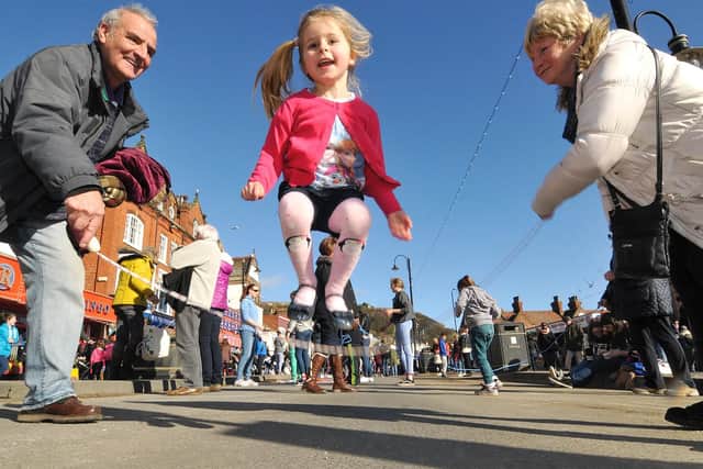 Skipping Day fun on the foreshore