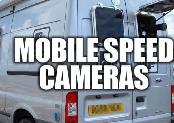 Mobile speed camera locations.