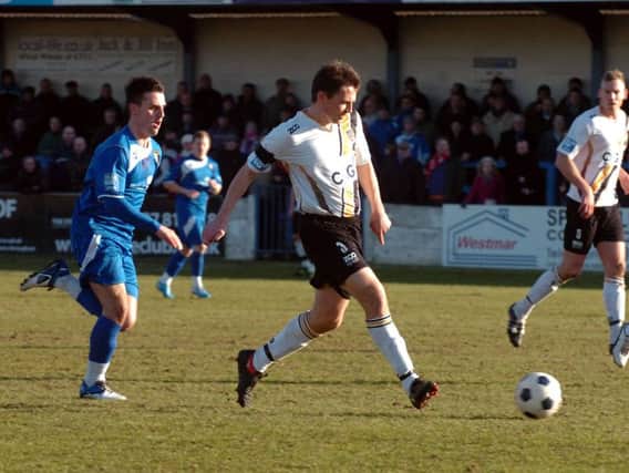 Former Boro player Paul Heckingbottom, above in action for Harrogate Town in 2012, wants to become the permanent Barnsley boss