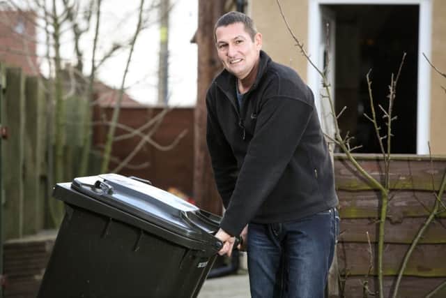 Ian Dowson is selling his wheelie bin on eBay for £10 after the council began charging for collections. Picture: Ross Parry Agency