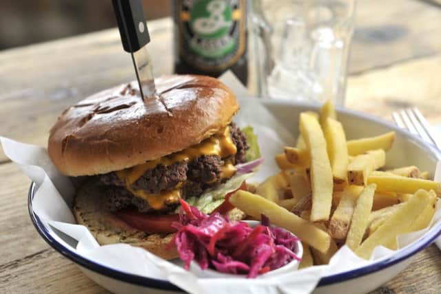 The burgers are as good as they get at Scarborough's The Cowshed. Pic Richard Ponter 154125c