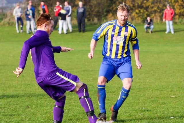 Goal Sports (purple) host Sherburn in the semi-finals of the League Trophy, while Seamer Reserves (blue and yellow) play Loftus in the Junior Cup