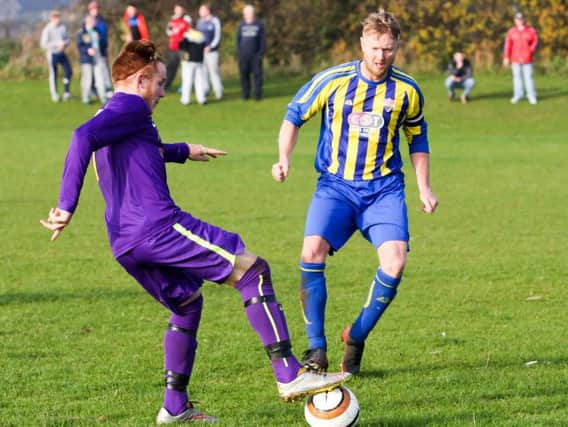 Goal Sports (purple) host Sherburn in the semi-finals of the League Trophy, while Seamer Reserves (blue and yellow) play Loftus in the Junior Cup