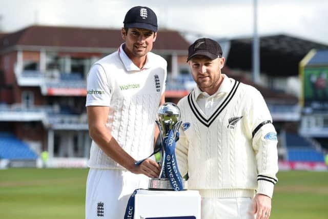 Yorkshire CCC need the revenue that Headingley generates as a result of being a stage for international cricket, such as the second Test between England and New Zealand last year. England captain Alastair Cook is seen with his New Zealand counterpart Brendon McCullum (Picture: Martin Rickett/PA Wire).