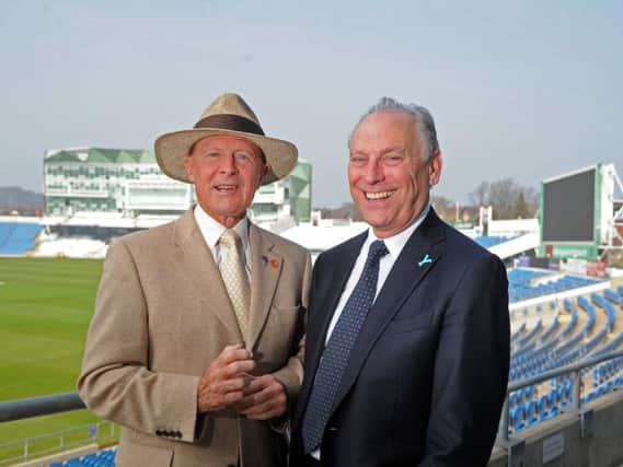 Geoff Boycott was voted in as the new president of Yorkshire Cricket Club in 2012 (above) pictured with chairman Colin Graves.