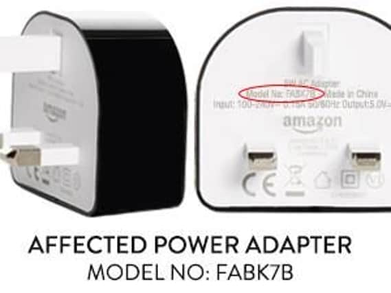 Kindle Fire power adapters recalled
