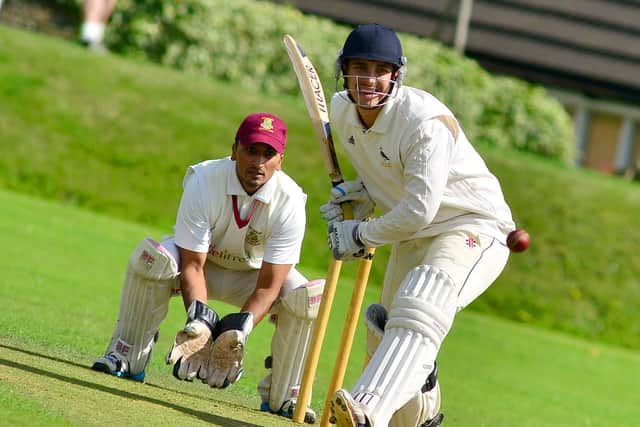 Ben Elvidge in batting action for his last club, Hanging Heaton, has taken over as first-team captain at Scarborough