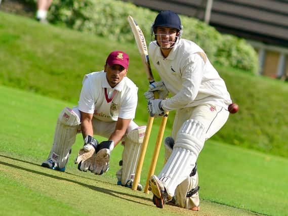 Ben Elvidge in batting action for his last club, Hanging Heaton, has taken over as first-team captain at Scarborough