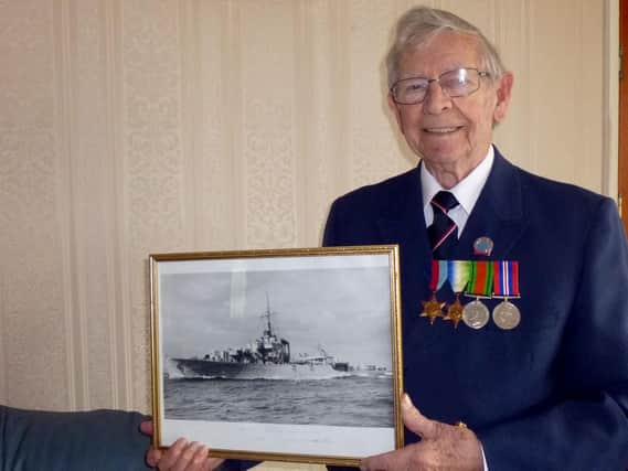 Albert Seymour, the only surviving crew member of HMS Tees.