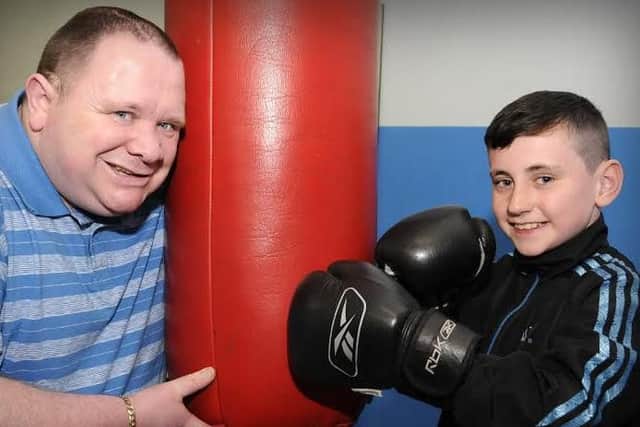 Harry Ingle, right, with his uncle Paul, former British, European and IBF & IBO featherweight champion