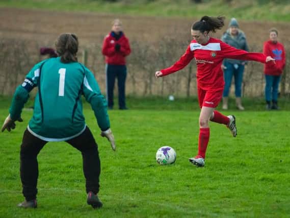 Chloe Marshall went close for Boro, but couldnt find the back of the net
