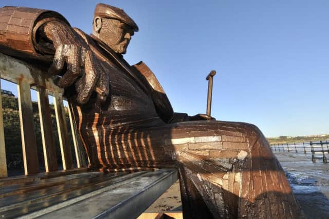Freddie Gilroy sculpture situated on Scarboroughs Royal Albert Drive.
